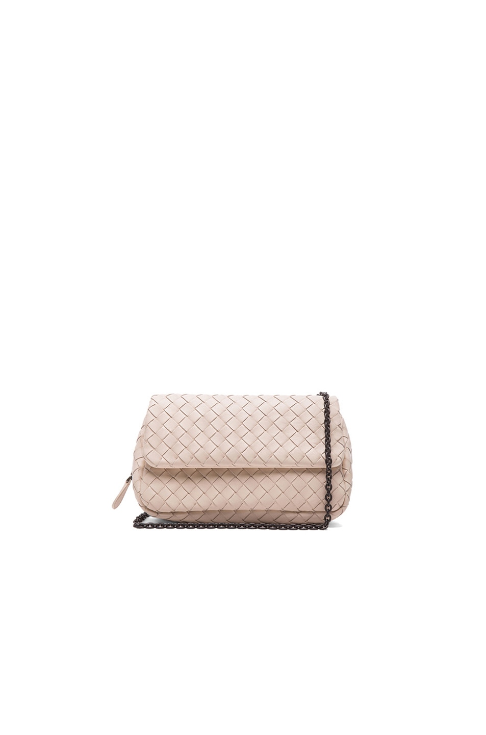 Image 1 of Bottega Veneta Fold Over Messenger Bag in Pale