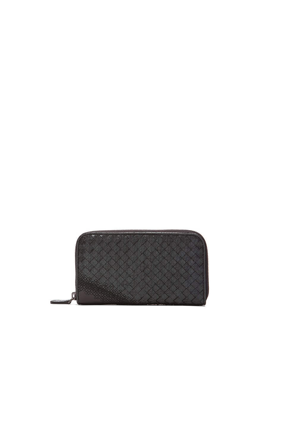 Image 1 of Bottega Veneta Metallic Ayers Continental Zip Wallet in Black