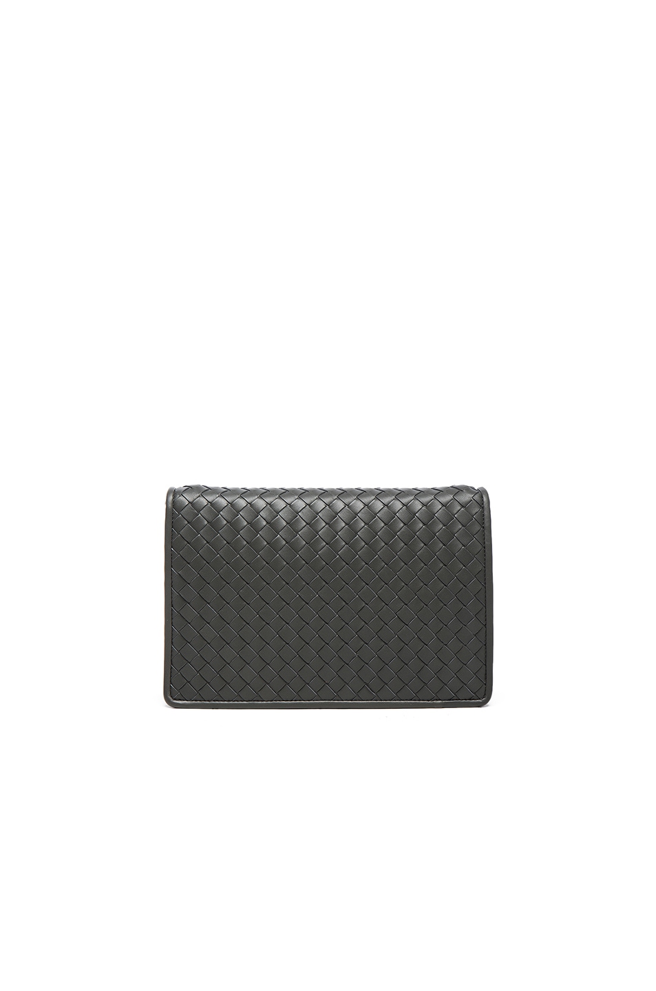 Image 1 of Bottega Veneta Woven Leather Crossbody Clutch in New Light Grey