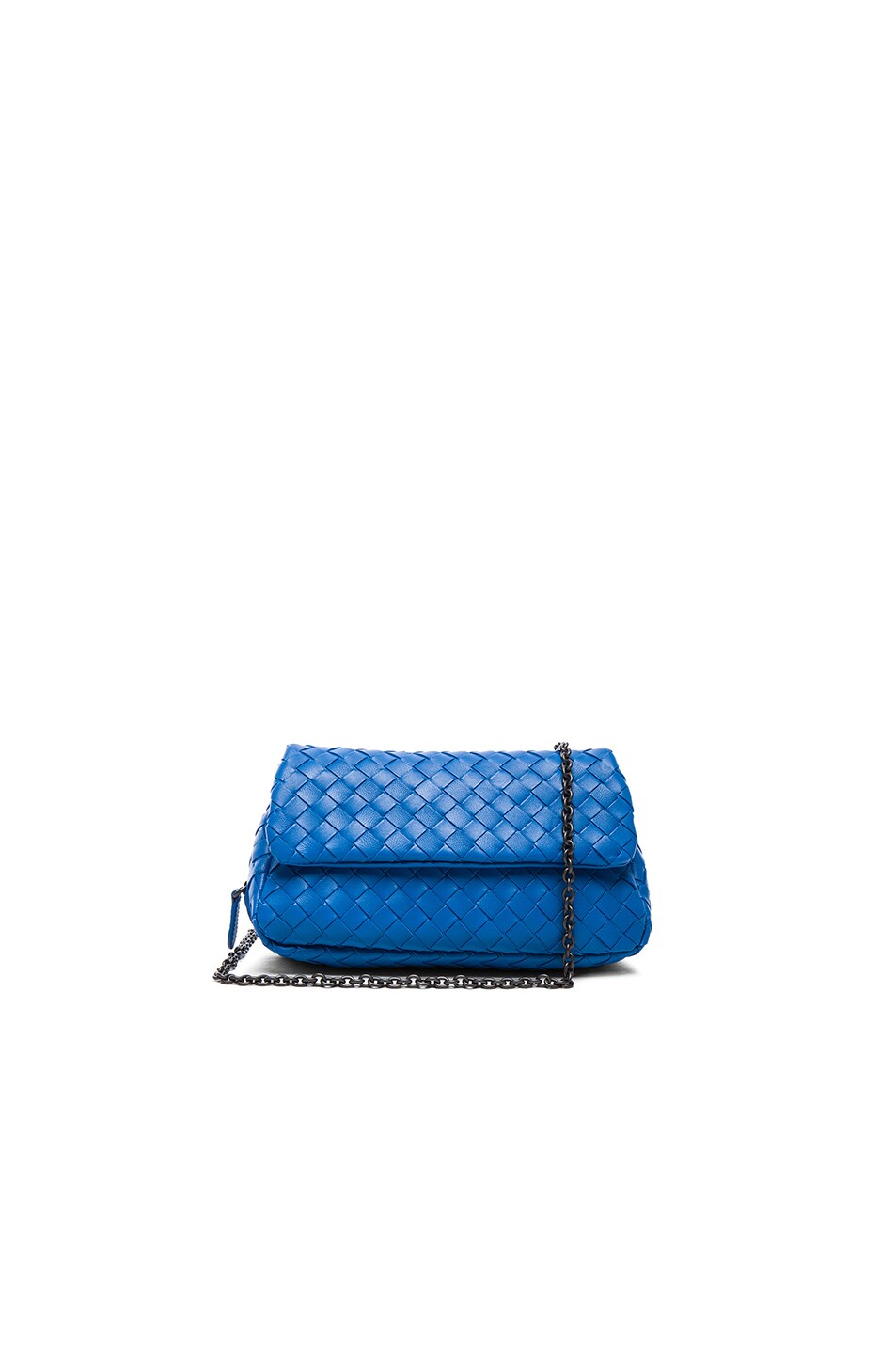 Image 1 of Bottega Veneta Fold Over Messenger Bag in Bluette