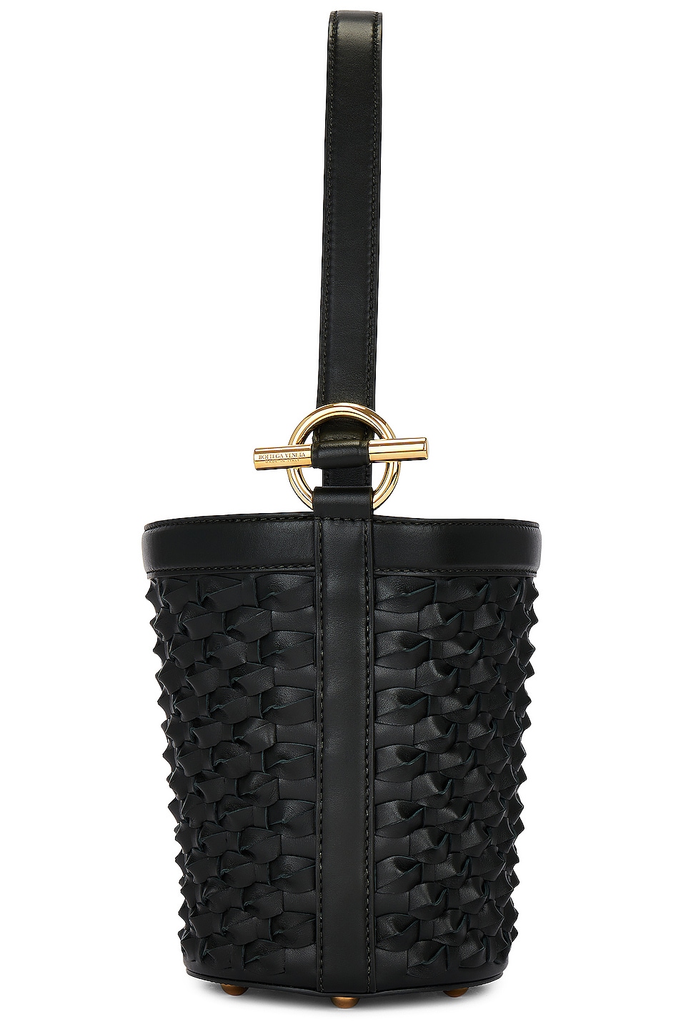 Small JJ Sliding Bucket Bag in Dark Green