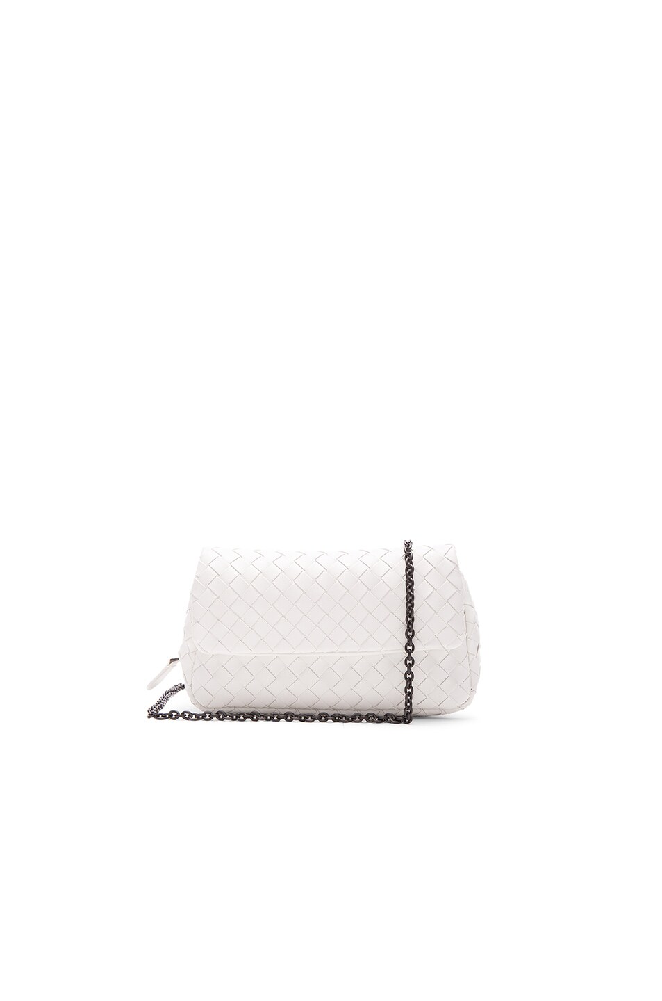 Image 1 of Bottega Veneta Fold Over Messenger Bag in Bianco