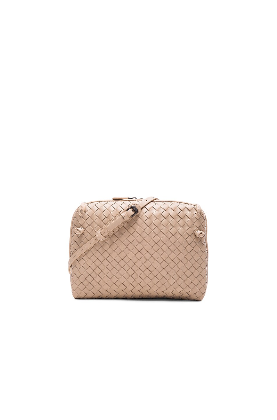 Image 1 of Bottega Veneta Woven Leather Shoulder Bag in Mink