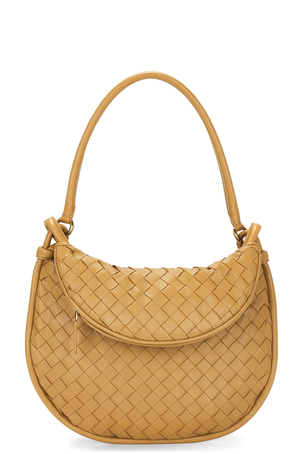 Shop Bottega Veneta Medium Gemelli Bag In Dark Praline & Muse Brass