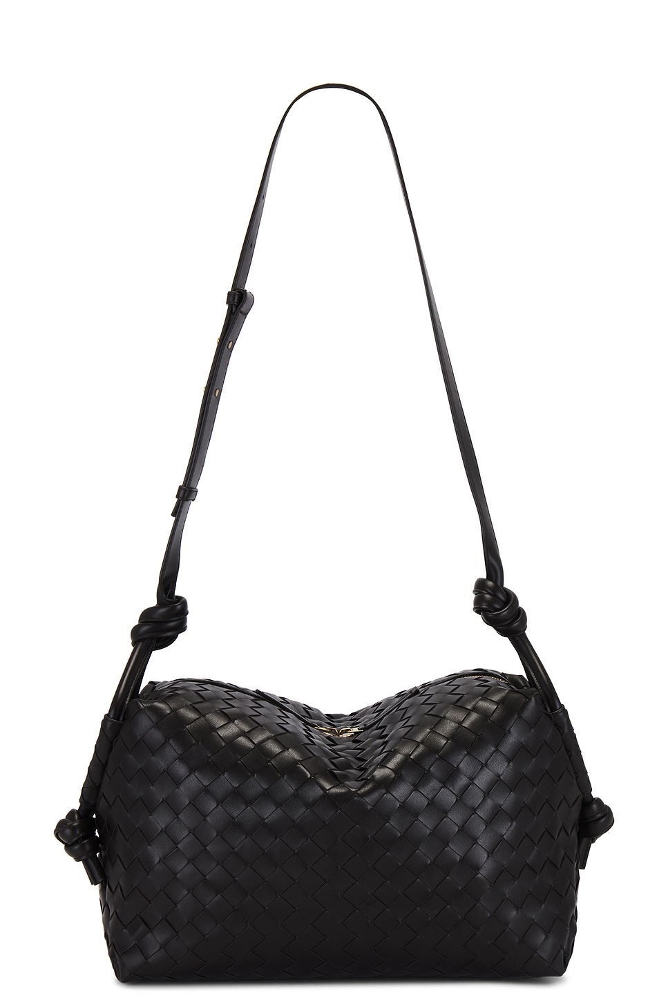 Shop Bottega Veneta Medium Loop Shoulder Bag In Fondant & Muse Brass