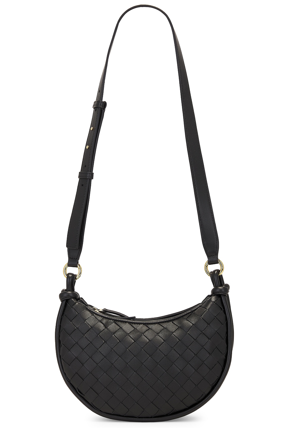 Shop Bottega Veneta Gemelli Multipocket Bag In Black & Muse Brass