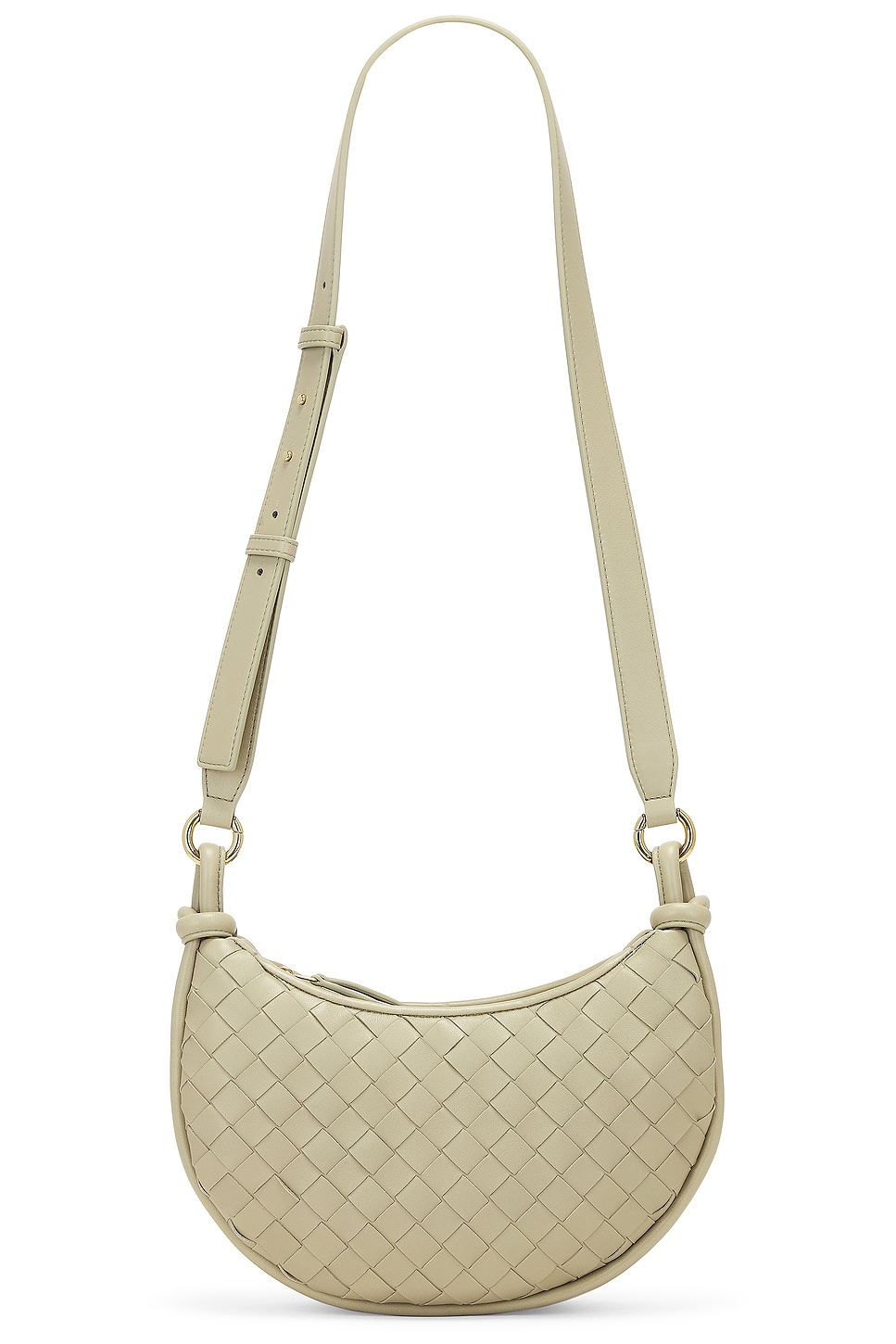 Shop Bottega Veneta Gemelli Multipocket Bag In Travertine & Muse Brass