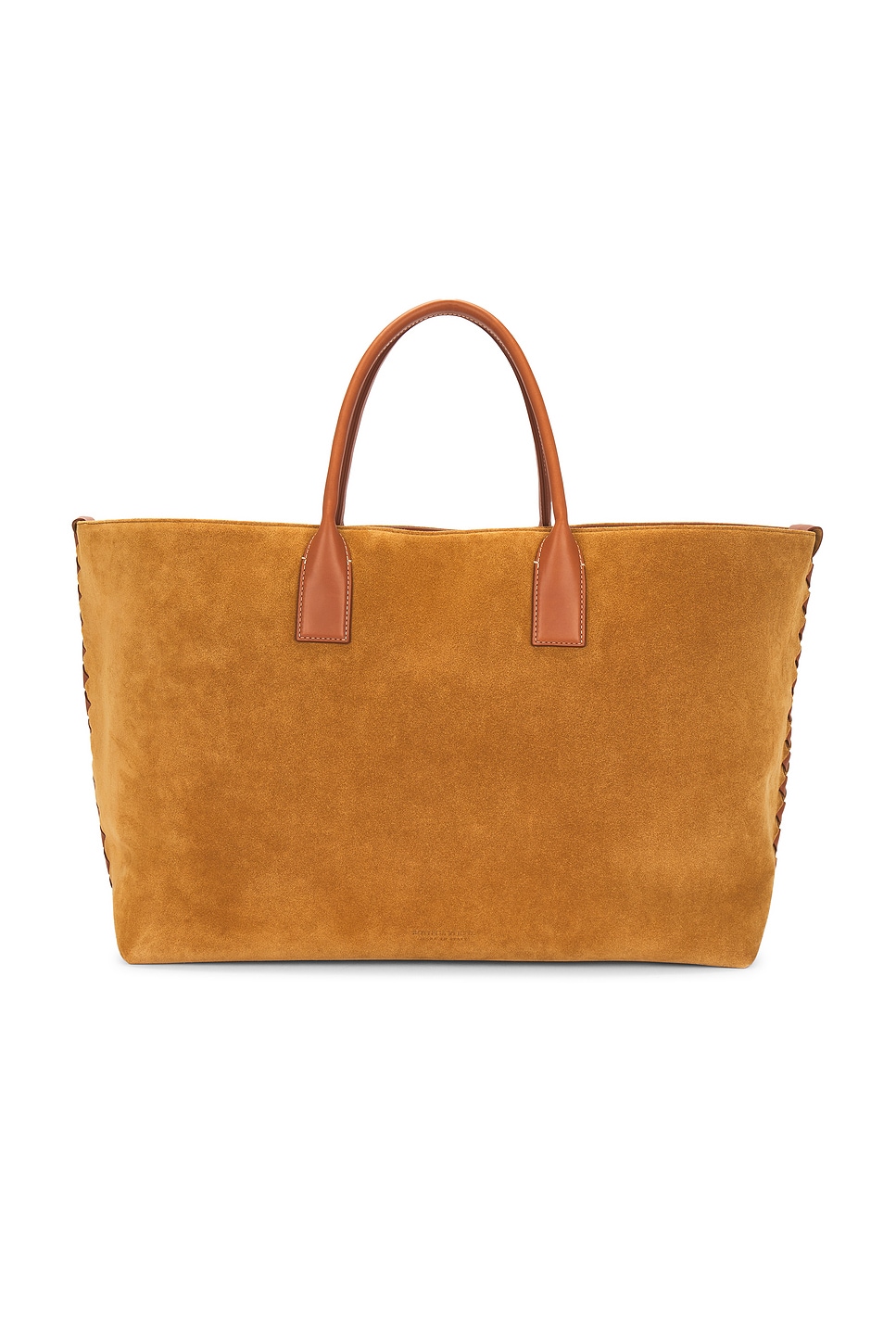 Shop Bottega Veneta Large Cabat Bag In Camel & Light Wood