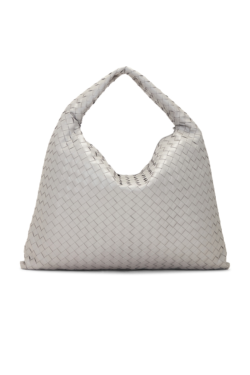 Shop Bottega Veneta Large Hop Bag In Sterling & Muse Brass