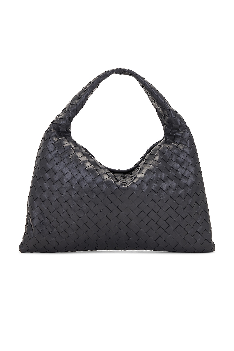 Shop Bottega Veneta Small Hop Bag In Shadow N & Muse Brass