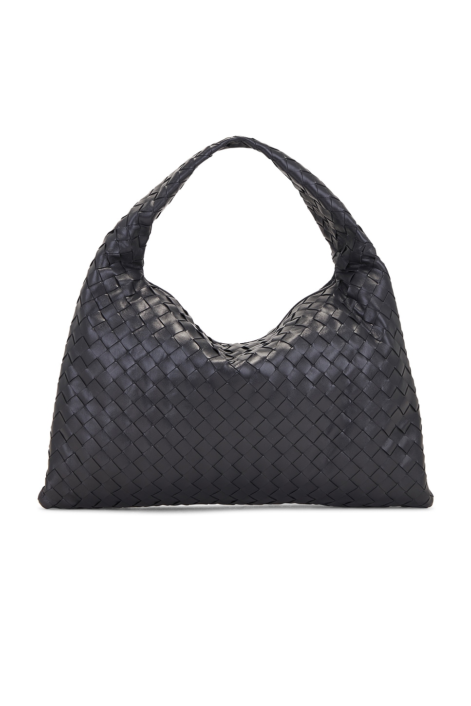 Shop Bottega Veneta Small Hop Bag In Shadow N & Muse Brass