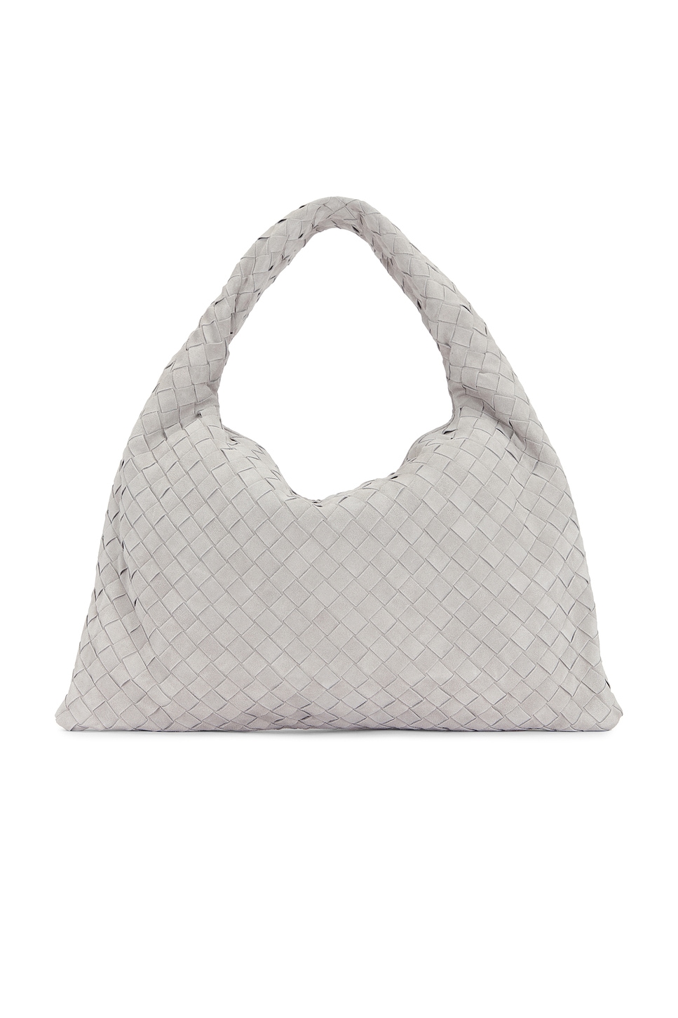 Shop Bottega Veneta Small Hop Bag In Sterling & Muse Brass