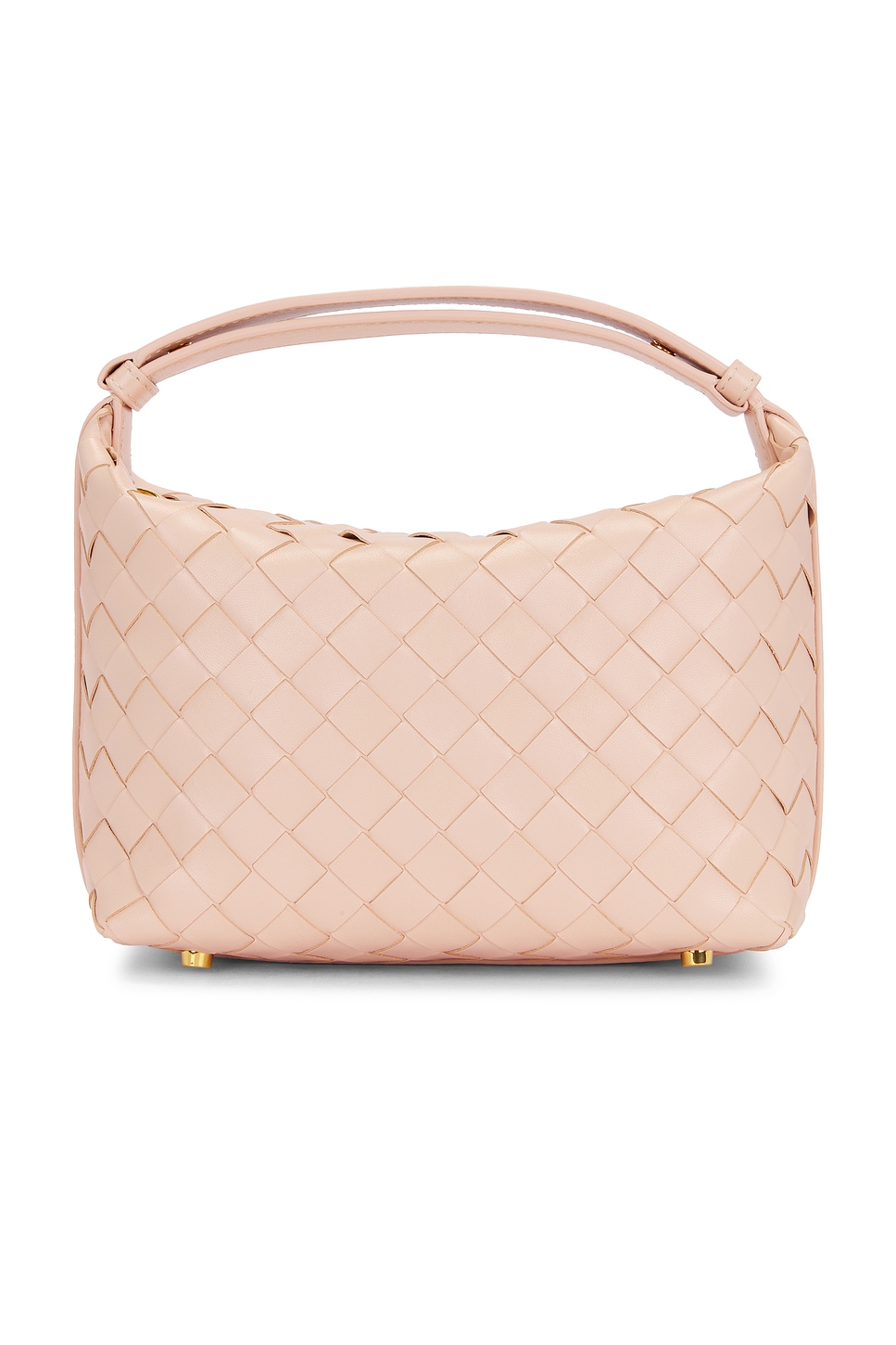 Bottega Veneta Wallace Small Intrecciato Leather Shoulder Bag In Cameo & Gold