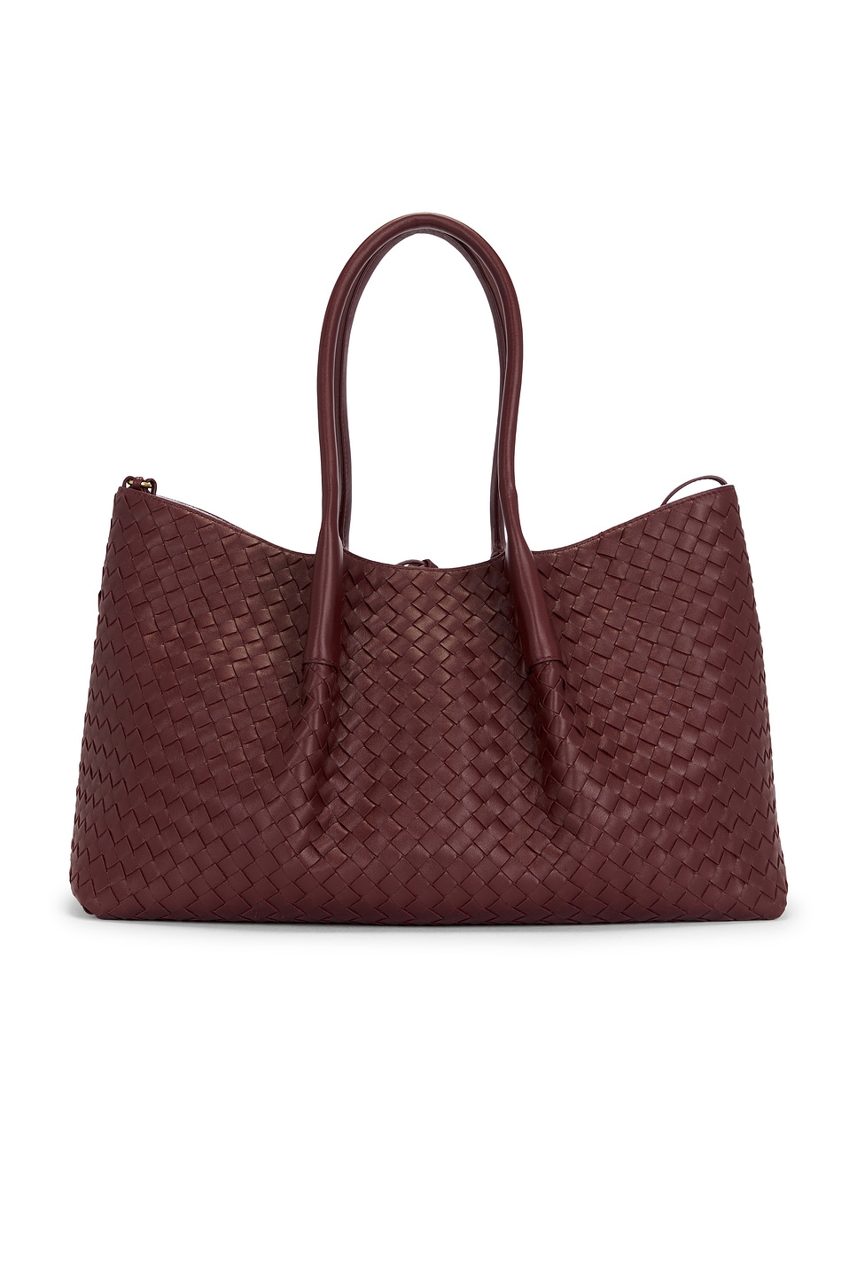 Bottega Veneta New Tote Bag In Madder Brown Lunar & Muse Brass