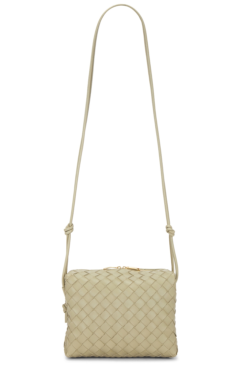 Bottega Veneta Small Loop Bag In Travertine & Gold