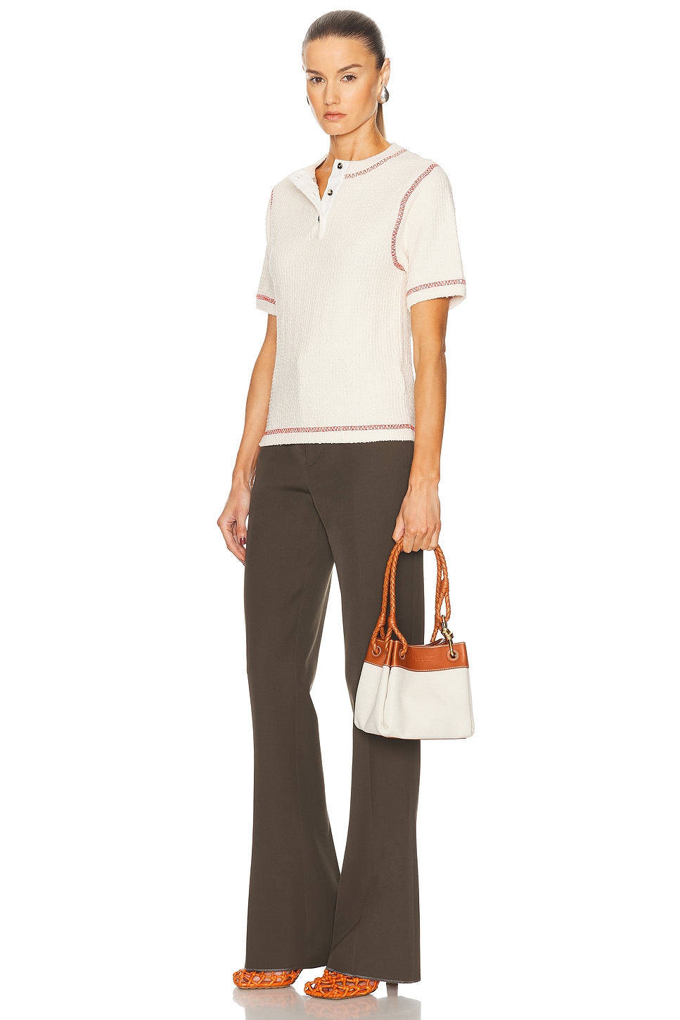 Shop Bottega Veneta Small Parachute Canvas Bag