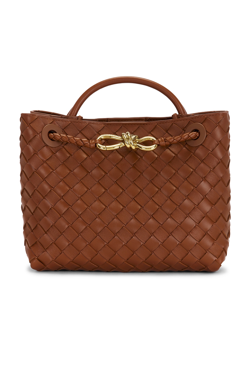 Bottega Veneta Small Andiamo Bag In Tannin & Muse Brass