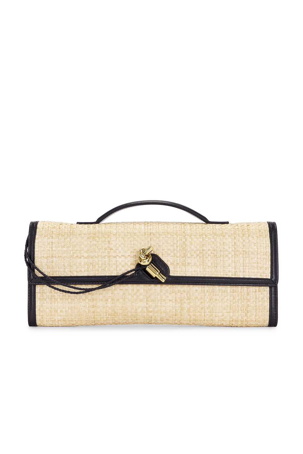 Bottega Veneta Andiamo Clutch in Beige