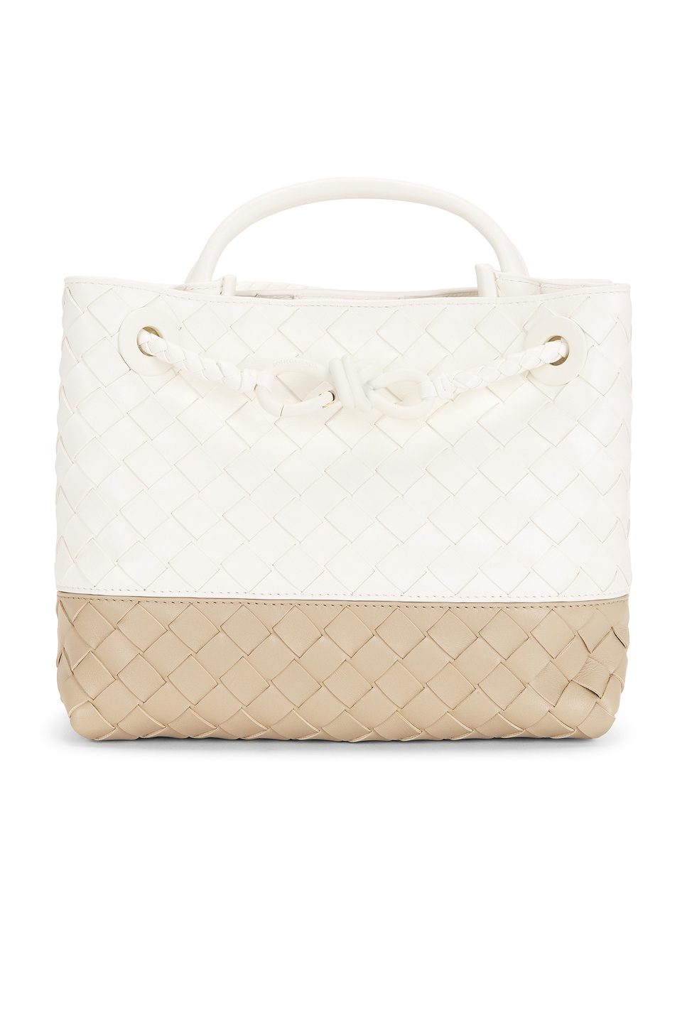 Bottega Veneta Small Andiamo Bag in Beige