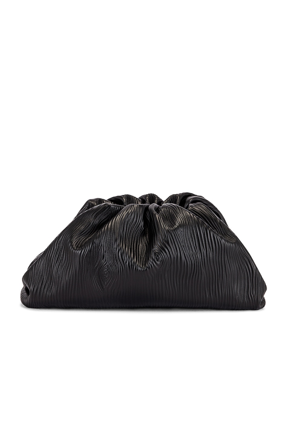 Bottega Veneta Leather Bark Pouch Clutch