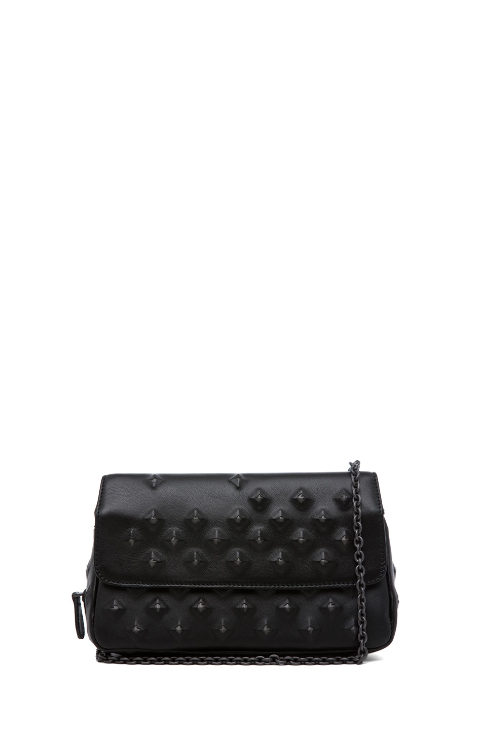 Bottega Veneta Nappa Stud Messenger Bag in Black | FWRD