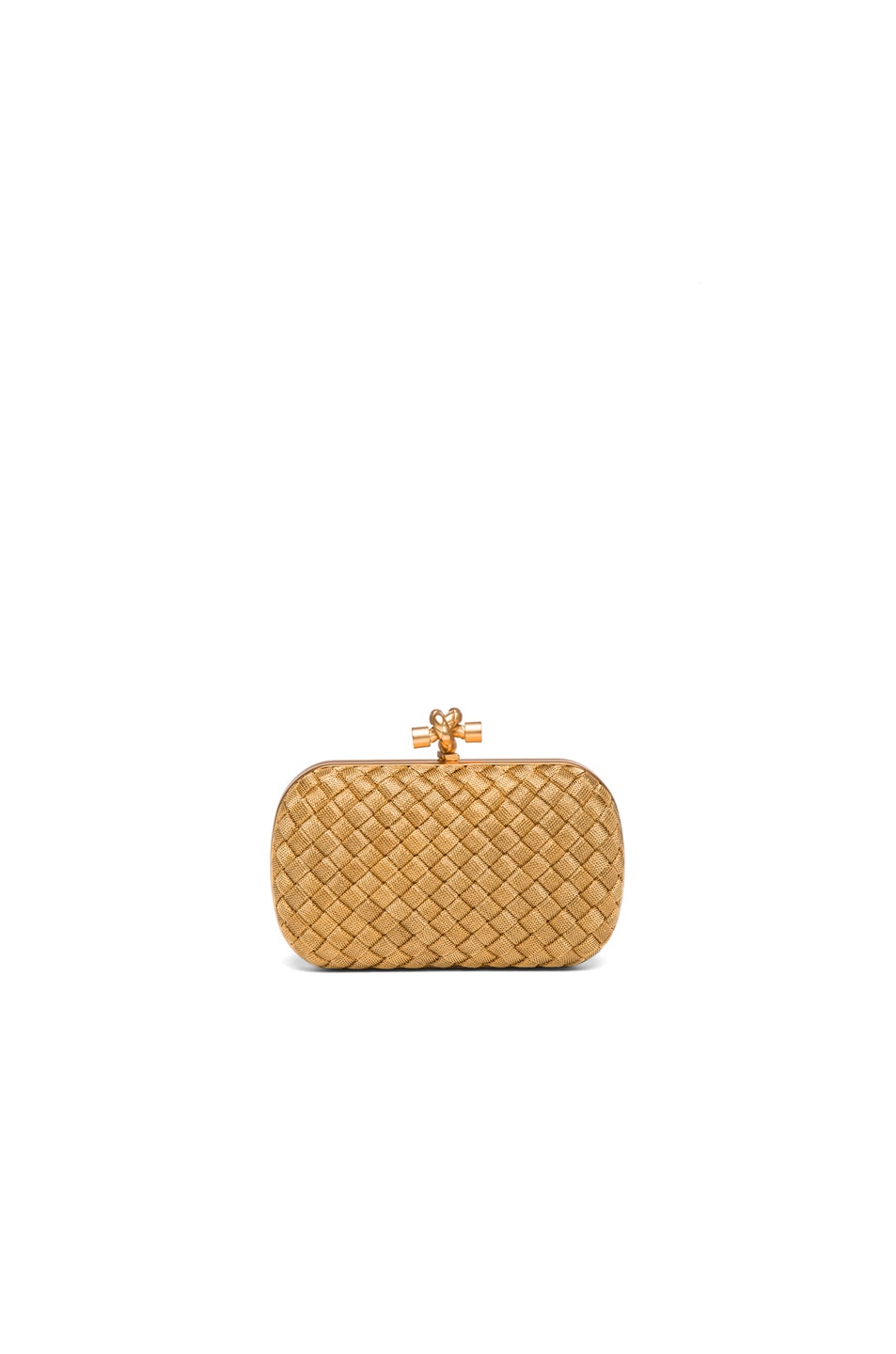 Image 1 of Bottega Veneta Knot Clutch in Gold