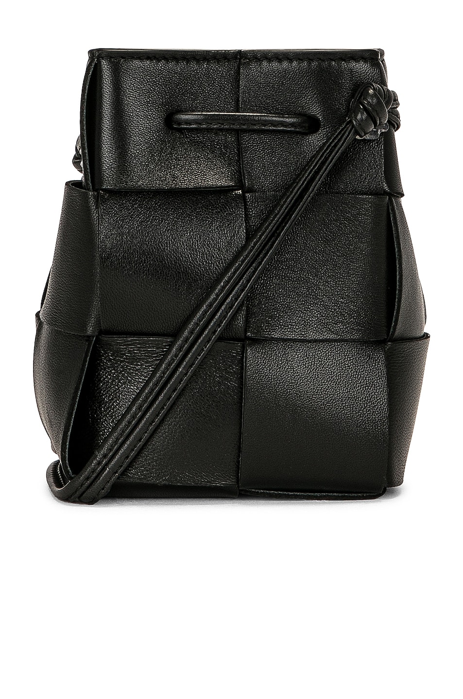 Mini Cassette Bucket Bag in Black