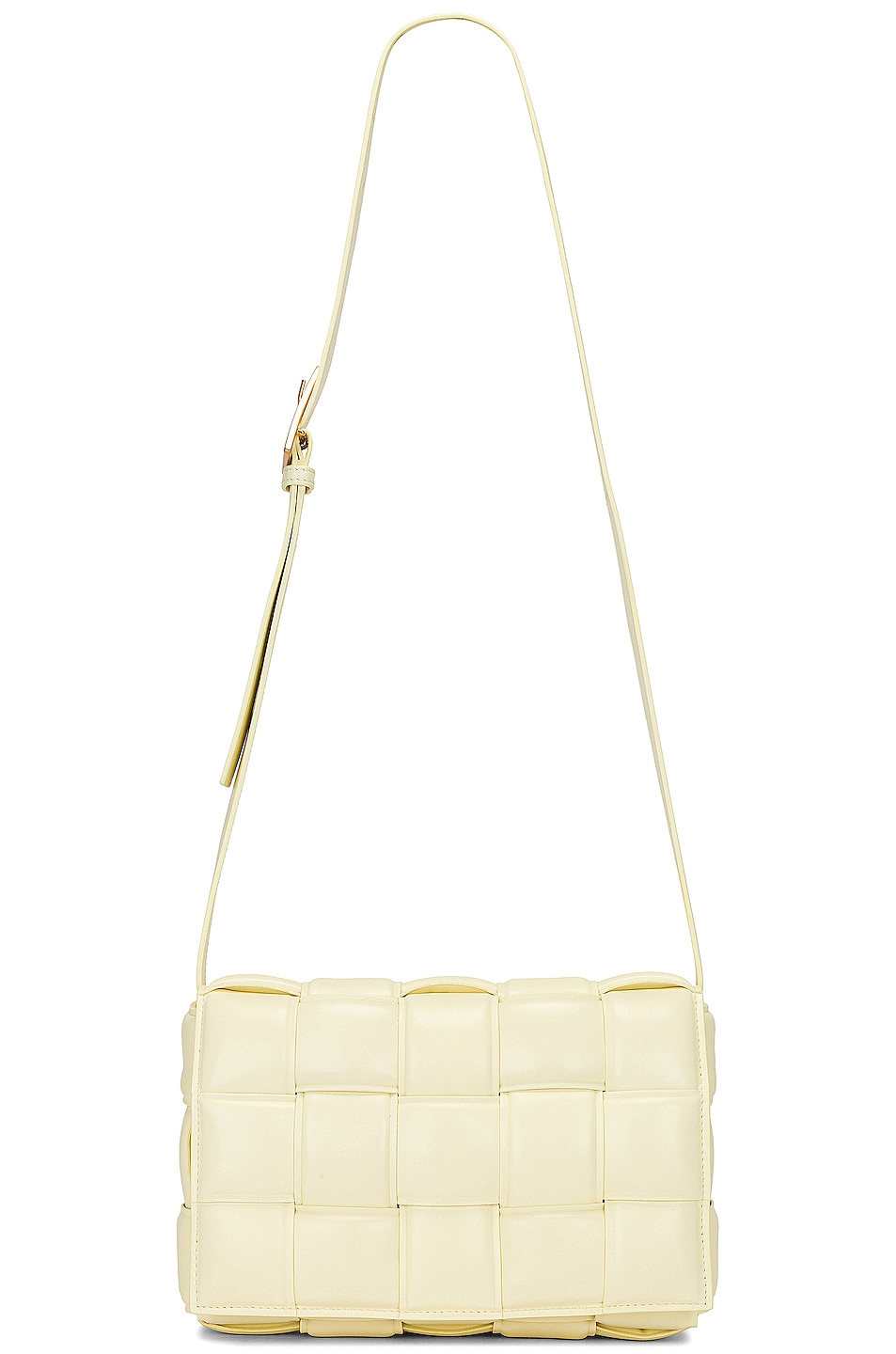 Padded Cassette Crossbody Bag in Cream