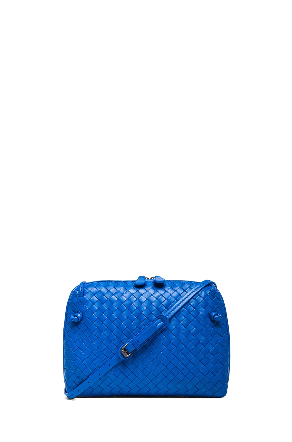 Image 1 of Bottega Veneta Woven Messenger Bag in Signal Blue