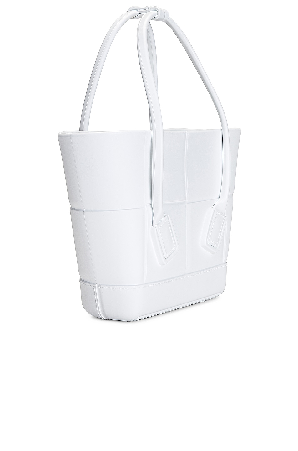 Bottega Veneta Mini Arco Shopping Tote Bag - side view in White