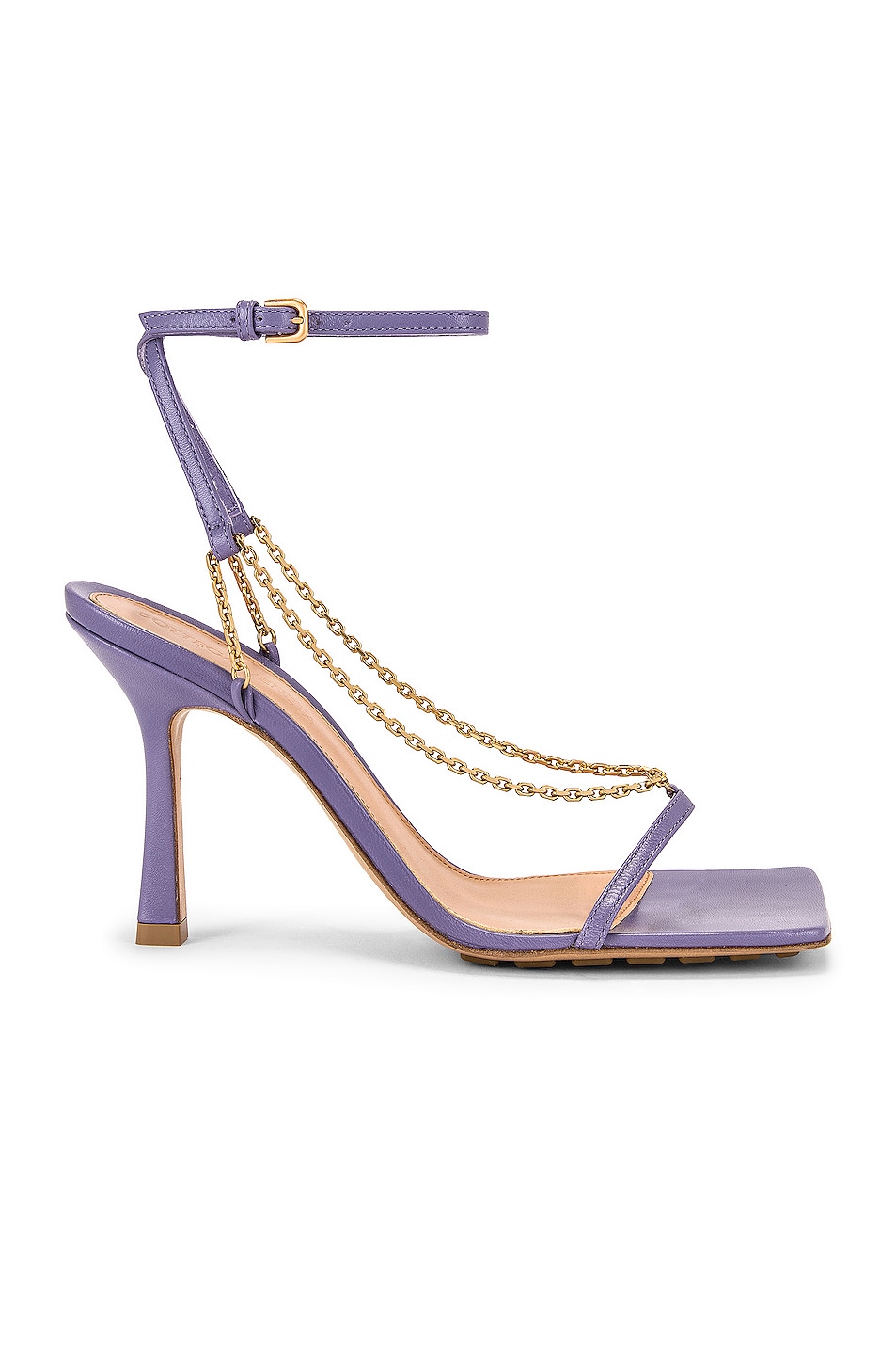 Image 1 of Bottega Veneta Ankle Strap Chain Sandals in Lavender