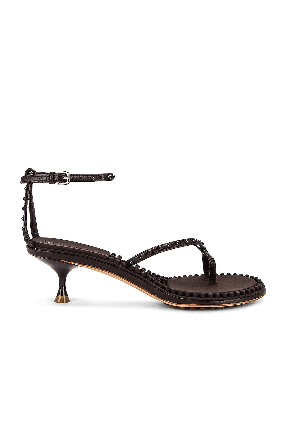 Image 1 of Bottega Veneta Dot Ankle Strap Sandals in Fondant