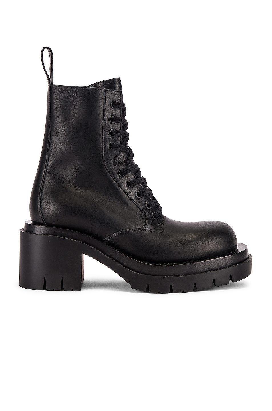 Image 1 of Bottega Veneta Lug Lace Up Ankle Boots in Black