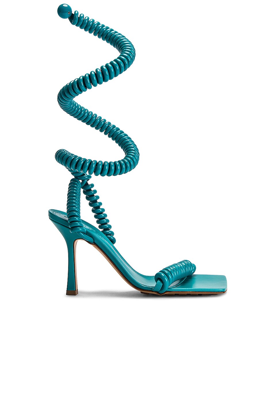 Image 1 of Bottega Veneta Wire Stretch Sandals in Turquoise