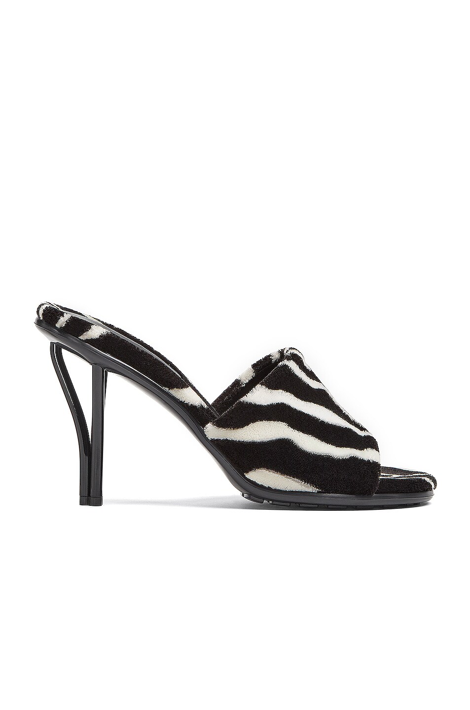 Image 1 of Bottega Veneta Fabric Carpet Sandals in White Zebra