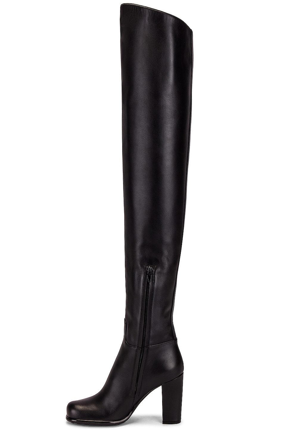 Bottega Veneta Leather Thigh High Boots in Black | FWRD