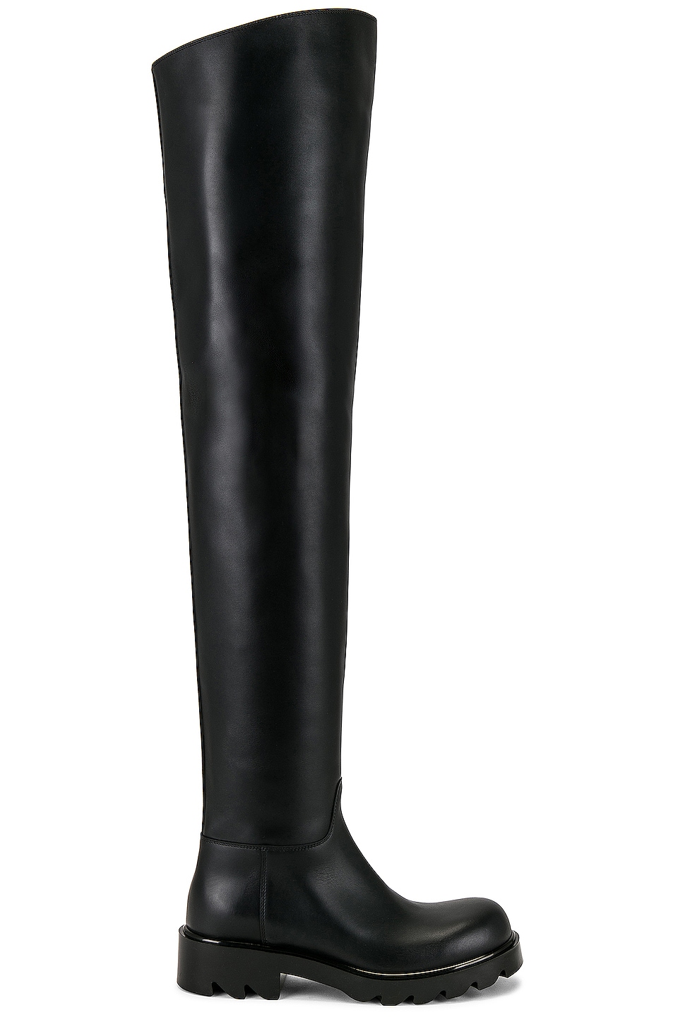 Image 1 of Bottega Veneta Leather Thigh High Boots in Black