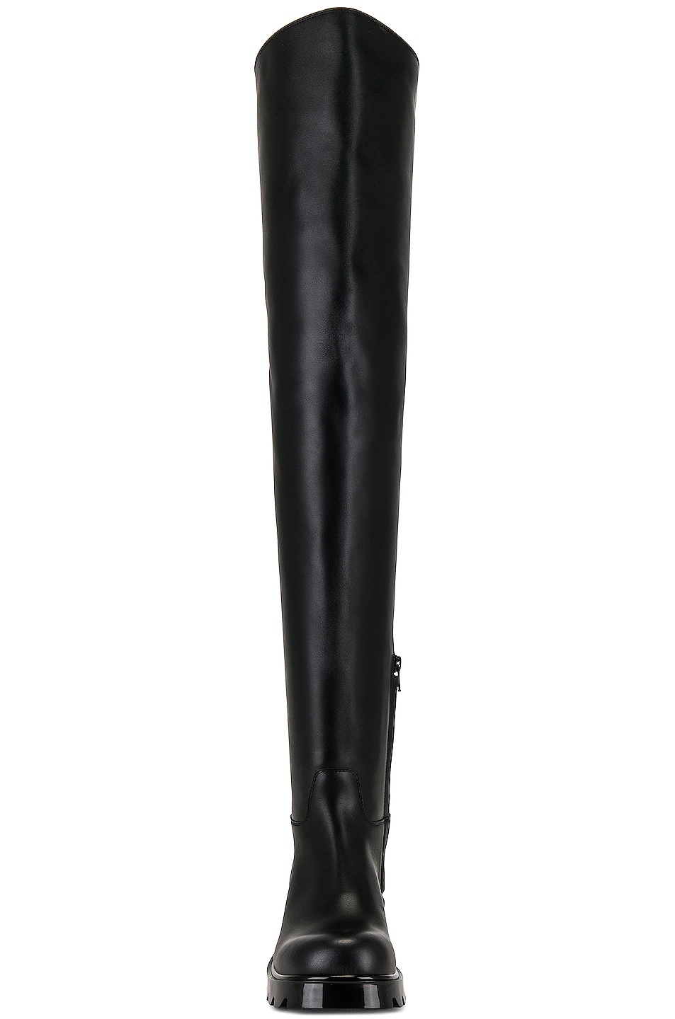 Bottega Veneta Leather Thigh High Boots in Black | FWRD