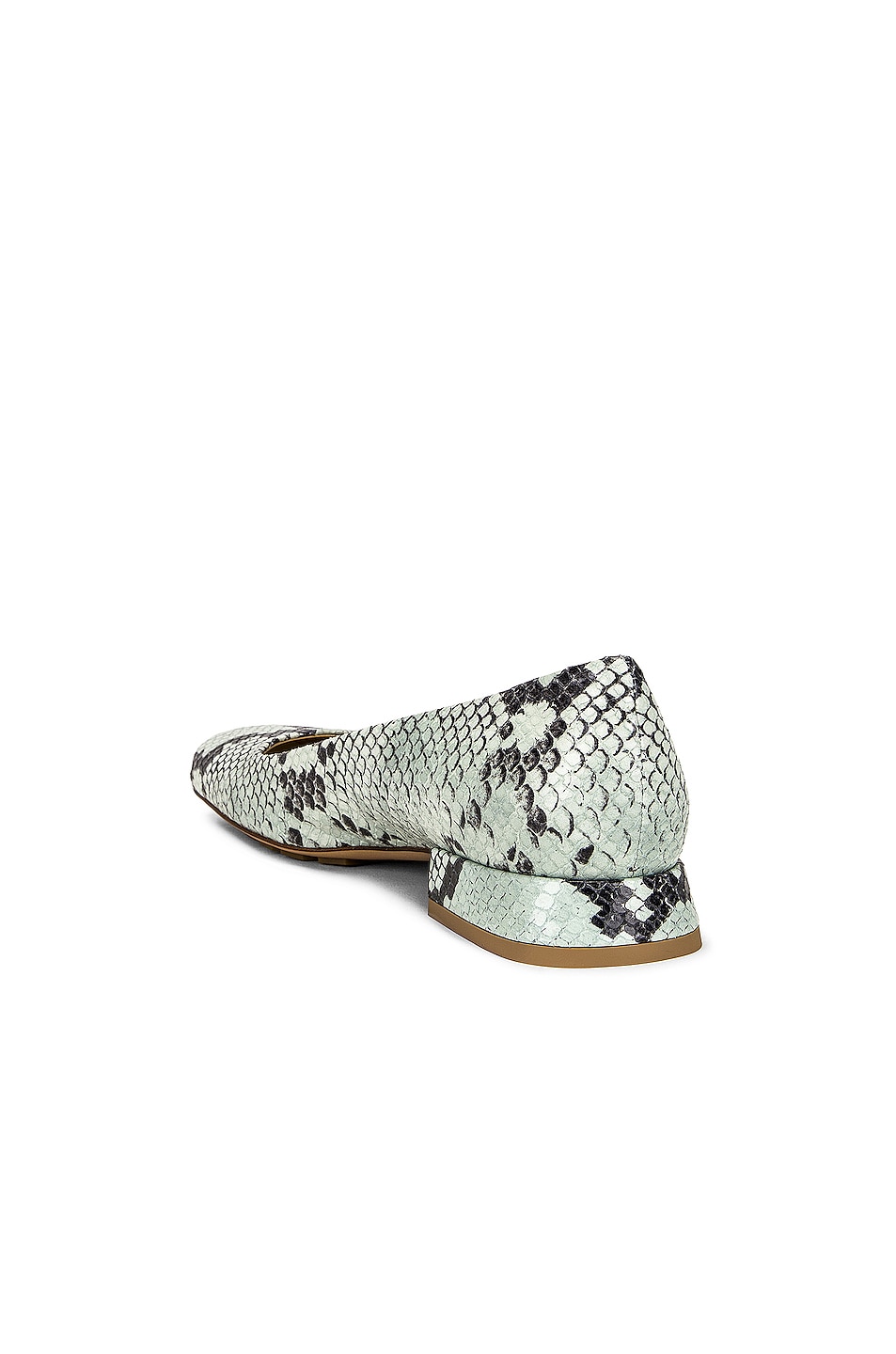 Image 3 of Bottega Veneta Tower Square Toe Ballerina Flats in Dew & Black