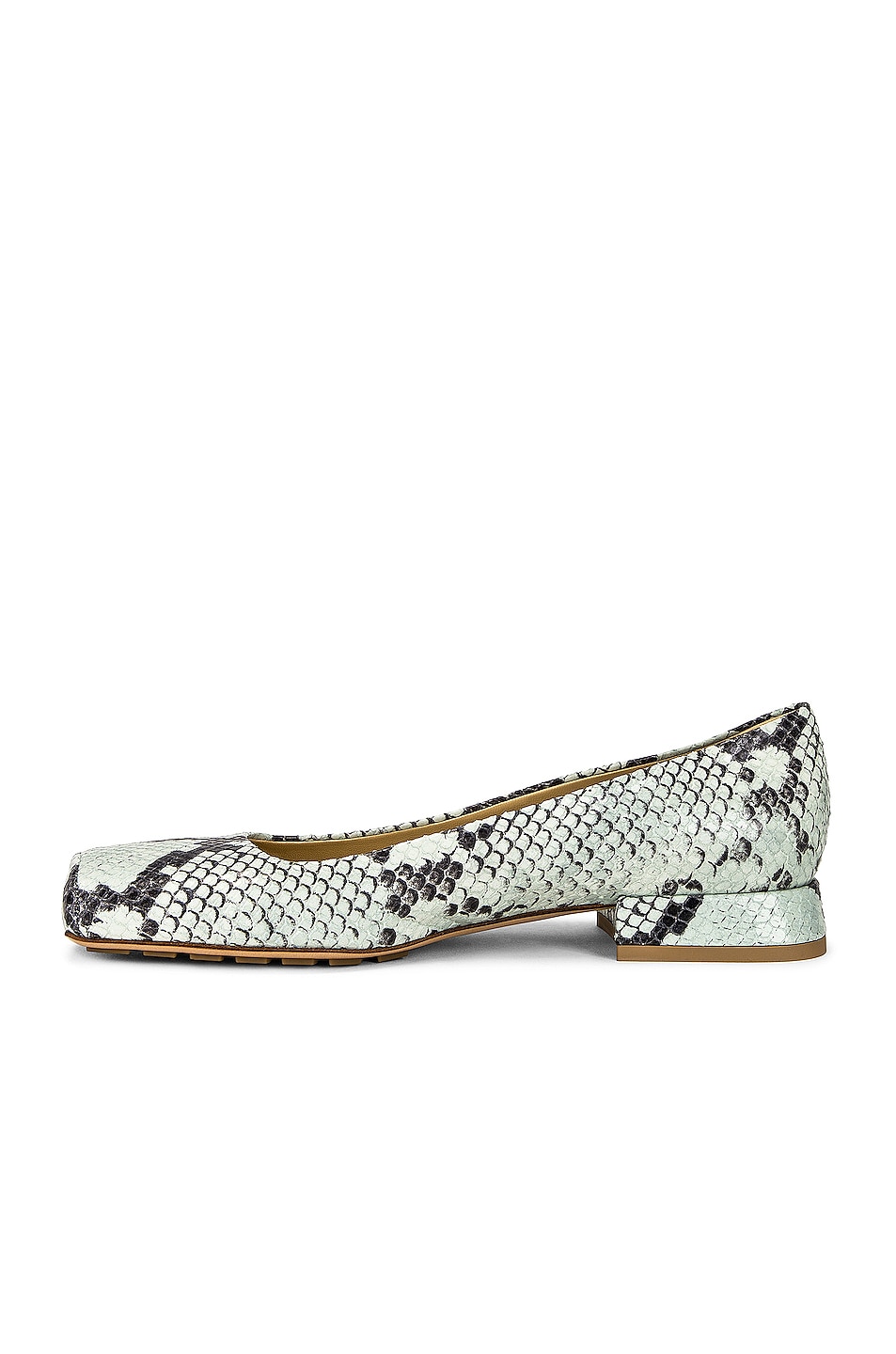 Image 5 of Bottega Veneta Tower Square Toe Ballerina Flats in Dew & Black