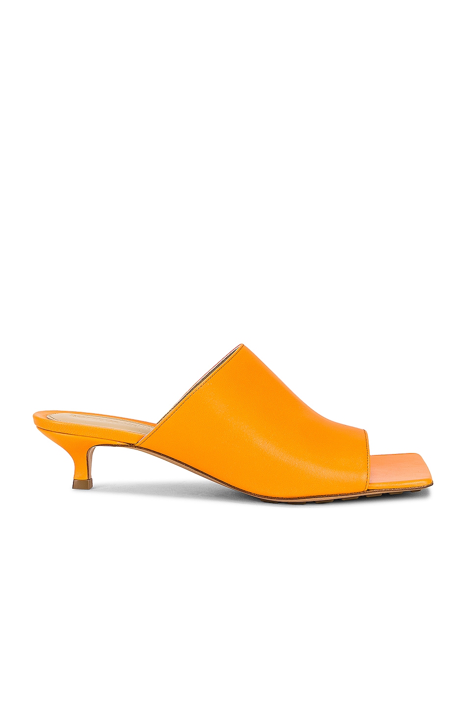 Image 1 of Bottega Veneta Stretch Mule Sandals in Tangerine