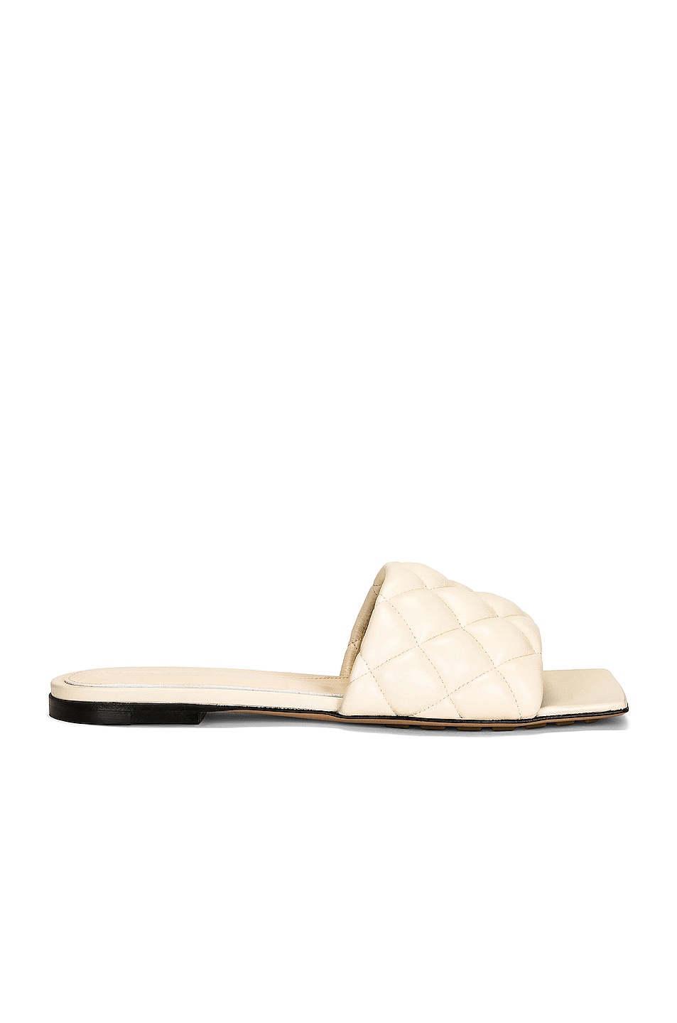 Image 1 of Bottega Veneta Padded Stretch Flat Sandals in Sea Salt