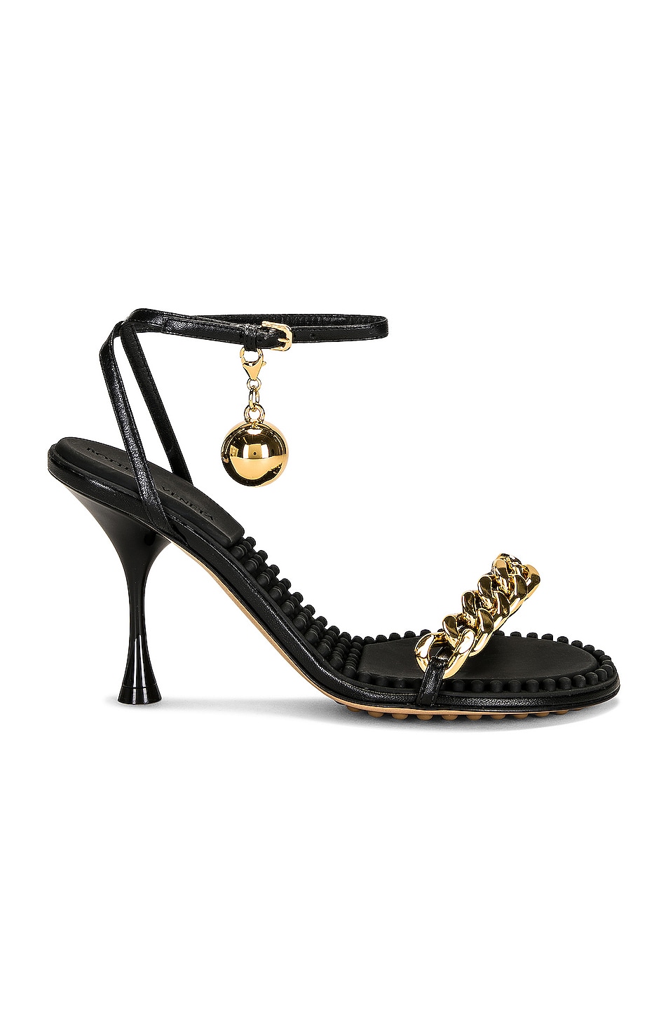 Image 1 of Bottega Veneta Dot Ankle Strap Sandals in Black