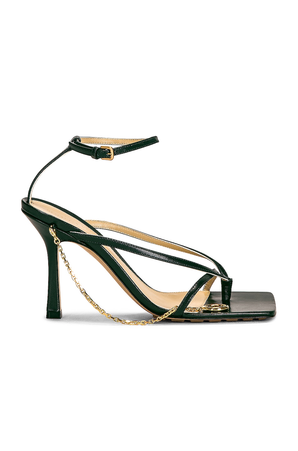 Image 1 of Bottega Veneta Stretch Ankle Strap Sandals in Inkwell