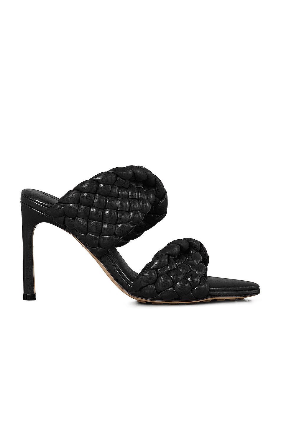 Bottega Veneta Brown Leather Padded Slide Sandals Size 37 