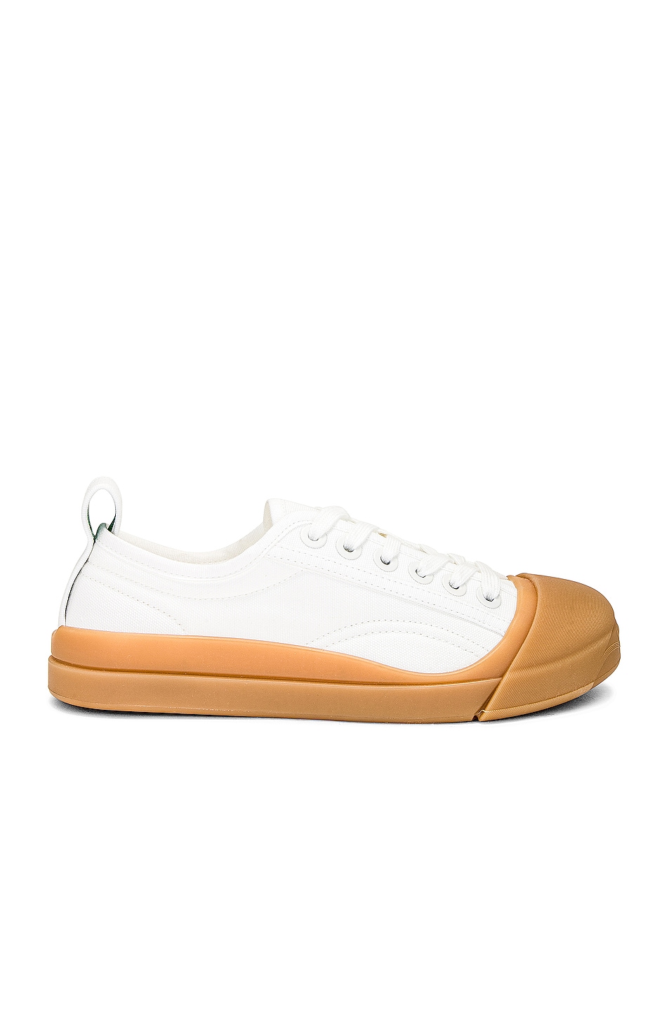 Image 1 of Bottega Veneta Vulcan Low Top Sneaker in Optic White & Honey