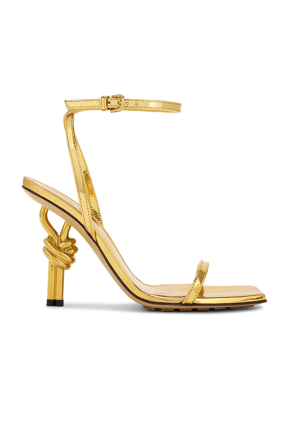 Image 1 of Bottega Veneta Knot Sandal in Gold