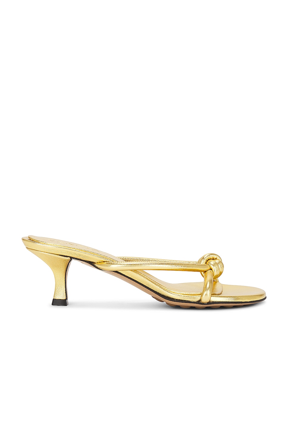 Image 1 of Bottega Veneta Metallic Blink Mule Sandal in Gold