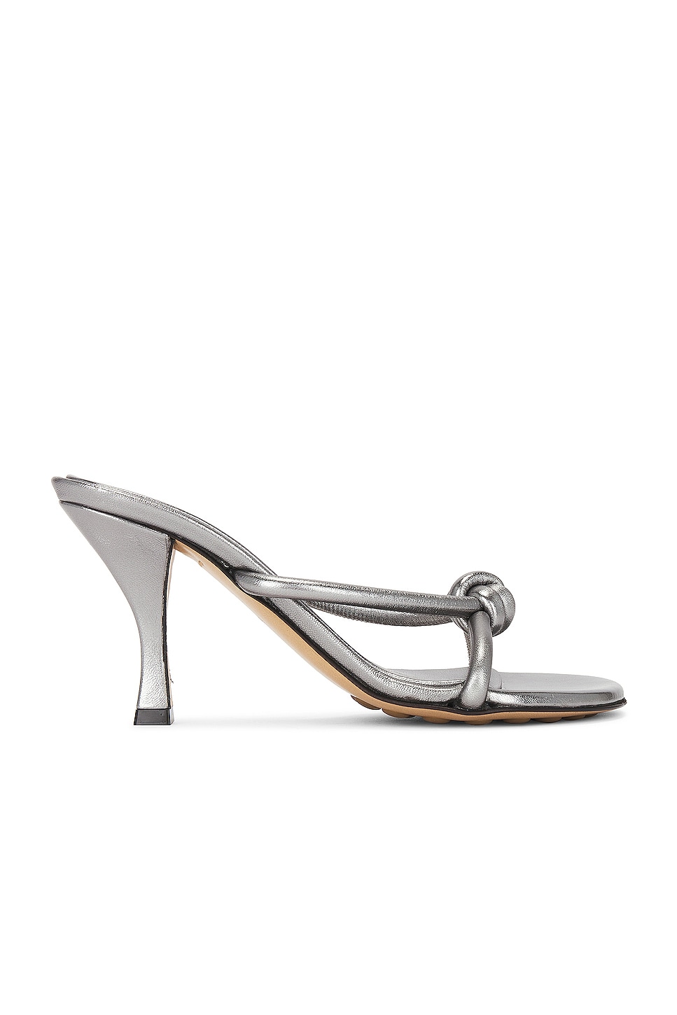 Image 1 of Bottega Veneta Metallic Blink Mule Sandal in Silver