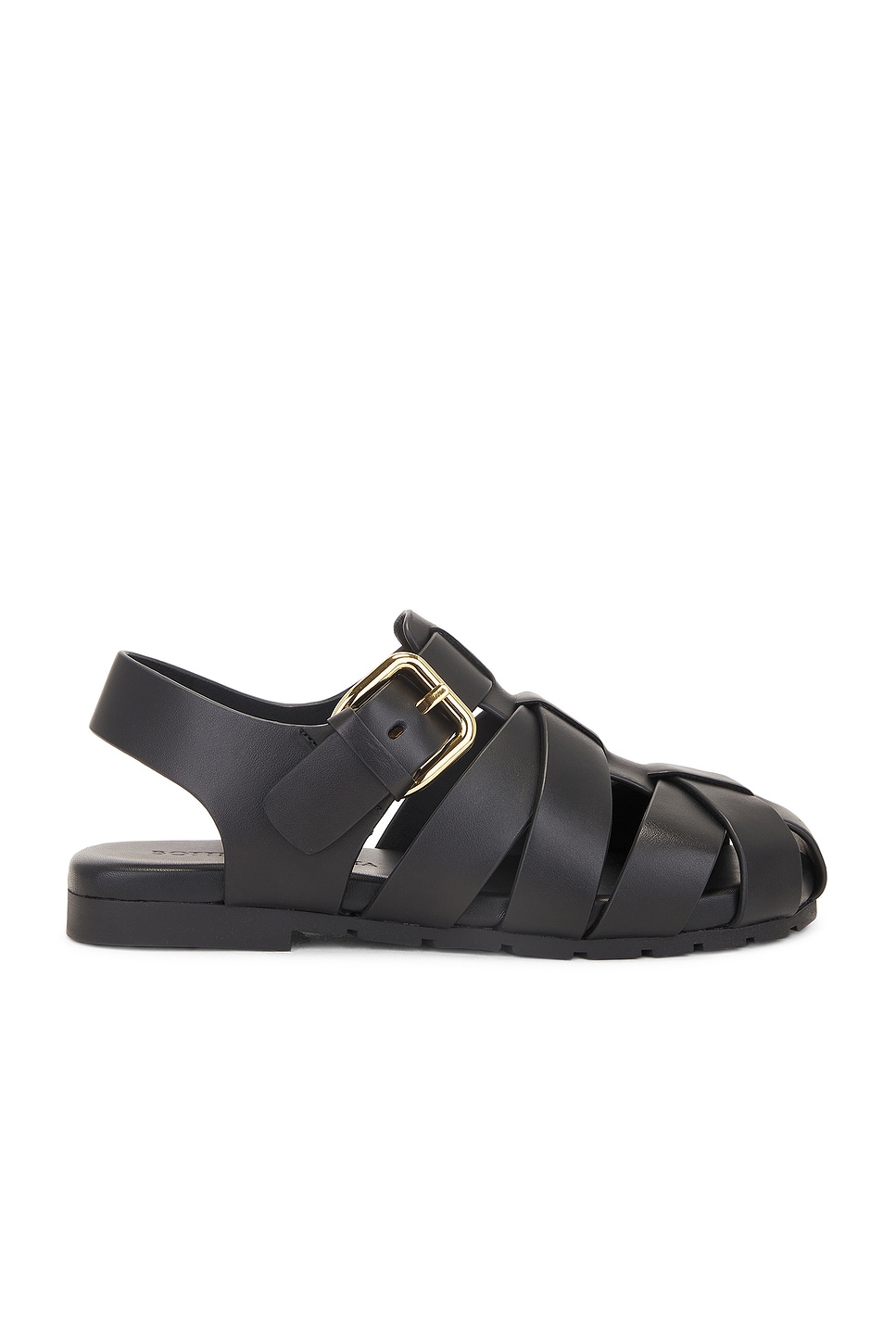 Image 1 of Bottega Veneta Alfie Flat Sandal in Black